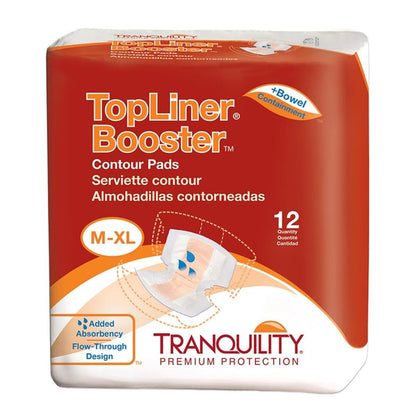 Tranquility TopLiner® Saugkissen für Stuhlinkontinenz – Konturform (54 x 34 cm) – 12 Stück