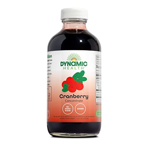 Dynamic Health Pure Cranberry Saft Konzentrat, ungesüßt, natürliche Antioxidantien-Unterstützung, ohne Zuckerzusatz, 237 ml
