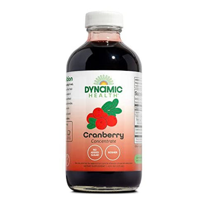 Dynamic Health Pure Cranberry Saft Konzentrat, ungesüßt, natürliche Antioxidantien-Unterstützung, ohne Zuckerzusatz, 237 ml