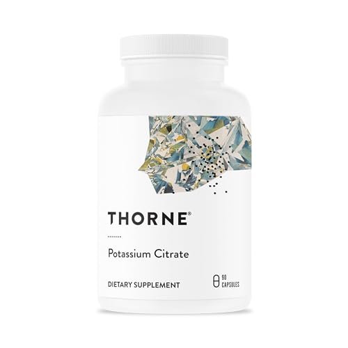 THORNE Kaliumcitrat – Essentielles Elektrolyt-Präparat für Muskelfunktion, Herzgesundheit, Nervenfunktion und Unterstützung der Harnwege* – Drittanbieter-zertifiziert – glutenfrei – 90 Kapseln