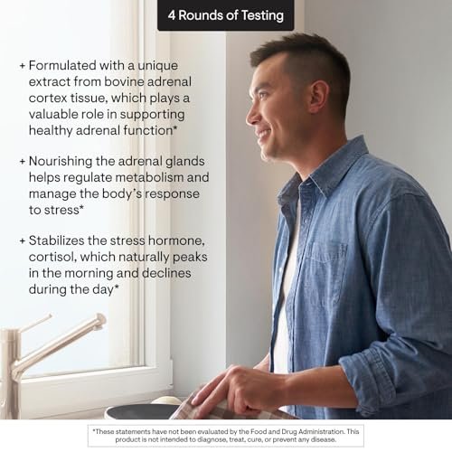 THORNE Adrenal Cortex – Nahrungsergänzungsmittel für Cortisol-Management, Unterstützung der Nebennierenfunktion, Stressbewältigung und Immunsystem – 60 Kapseln