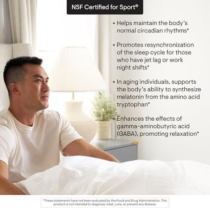 THORNE Melaton-3 – 3 mg Melatonin Kapseln – Unterstützt natürliche Schlafrhythmen, erholsamen Schlaf & Entspannung – NSF-zertifiziert für Sport – Gluten-, Milch- & Sojafrei – 60 Kapseln
