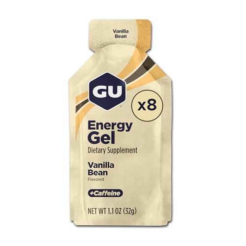 GU Energy Original Sports Nutrition Energy Gel – Vegan & Laktosefrei – Vanille – 8er-Pack (8 x 32 g)