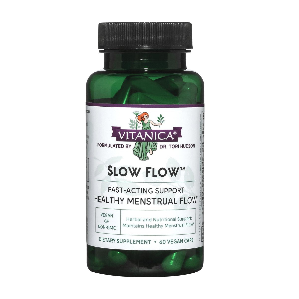Vitanica Slow Flow – Menstruationsunterstützung, vegan, 60 Kapseln