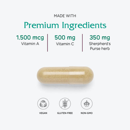 Vitanica Slow Flow – Menstruationsunterstützung, vegan, 60 Kapseln