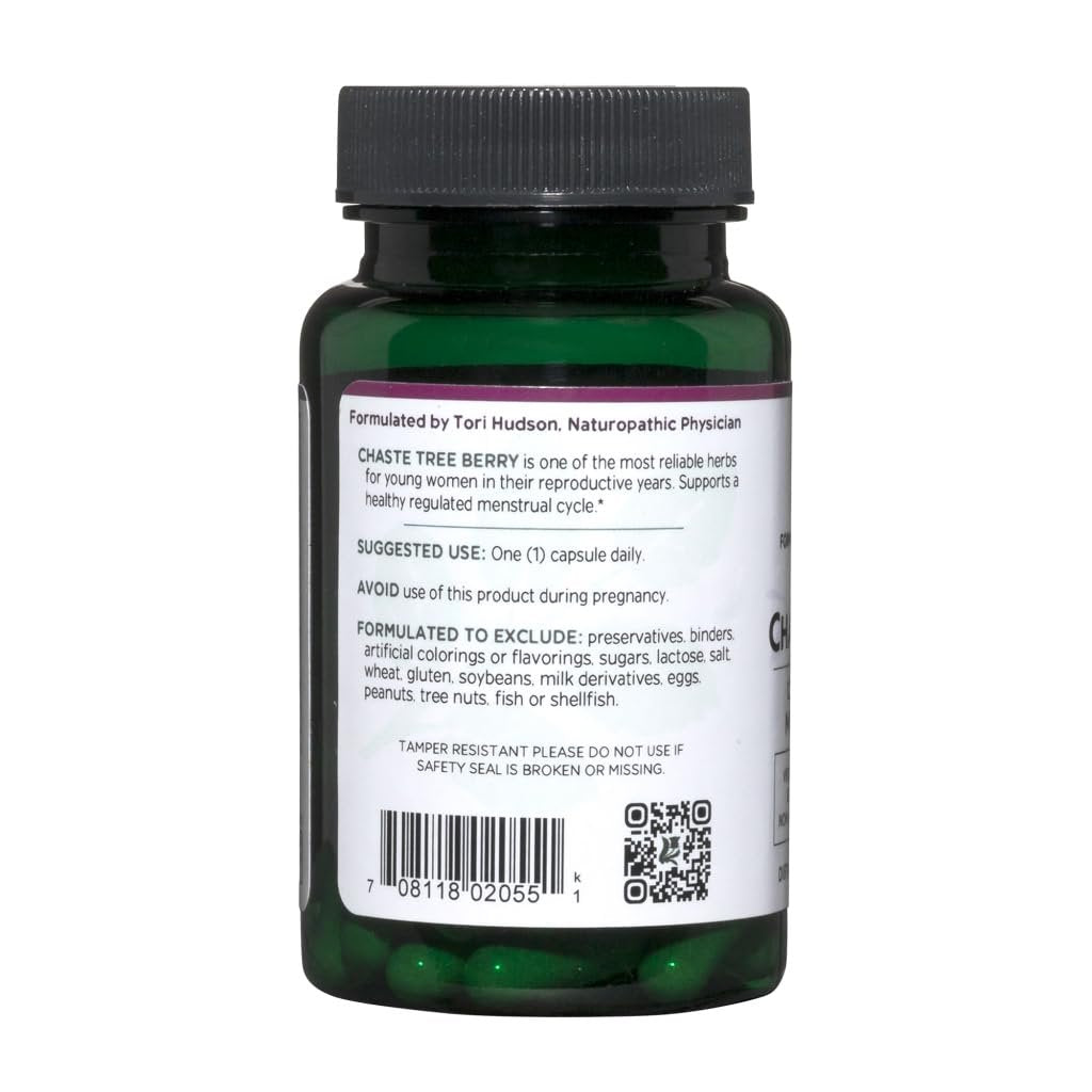 Vitanica Mönchspfeffer-Extrakt – Vitex-Kapseln für Frauen, Hormonbalance und Menstruationszyklus-Unterstützung, nicht-GVO, vegan, 2-Monats-Vorrat, 60 Kapseln