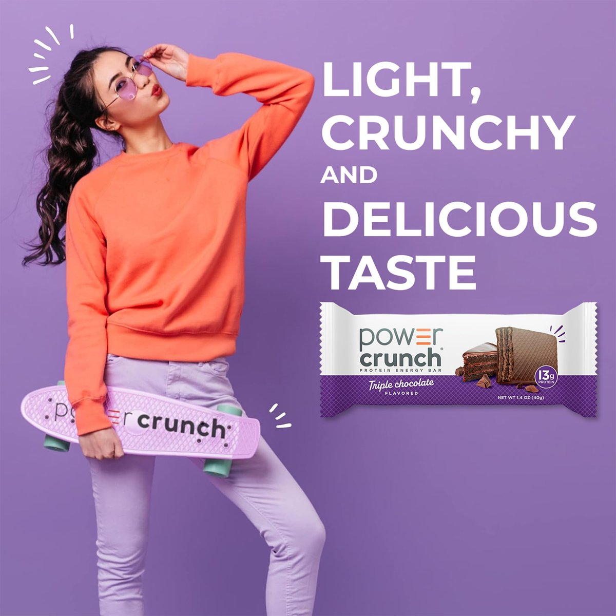 Power Crunch Protein Energy Wafer Bars, Triple Chocolate, 1,4 Unzen (12er Pack)