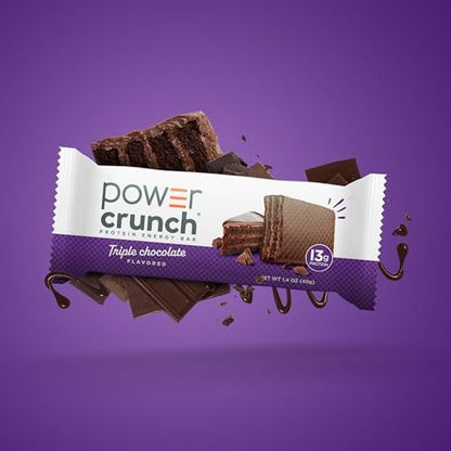 Power Crunch Protein Energy Wafer Bars, Triple Chocolate, 1,4 Unzen (12er Pack)