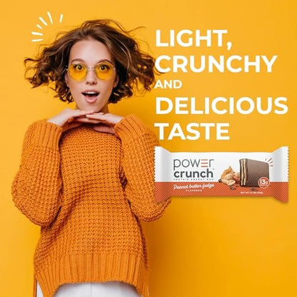Power Crunch Protein Energy Wafer Bars, Erdnussbutter-Schokolade, 1,4 Unzen (12er Pack)