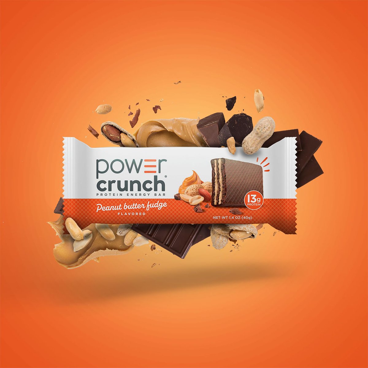 Power Crunch Protein Energy Wafer Bars, Erdnussbutter-Schokolade, 1,4 Unzen (12er Pack)