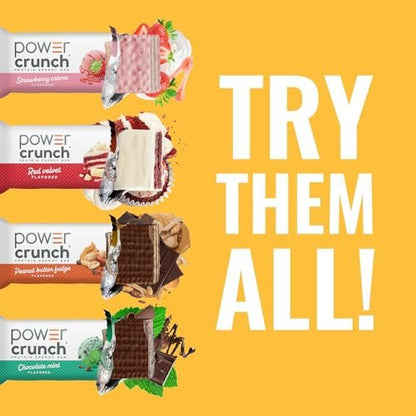 Power Crunch Protein Energy Wafer Bars, Erdnussbutter-Schokolade, 1,4 Unzen (12er Pack)