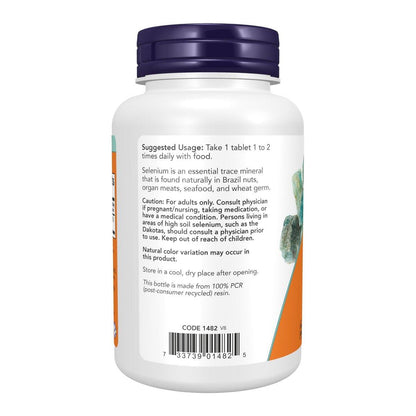 NOW Foods Selen 100 mcg – L-Selenomethionin, 250 Tabletten – Essentielles Mineral für Immunsystem & Schilddrüse