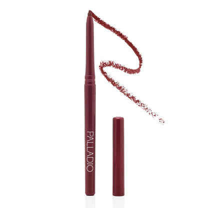 Palladio Retractable Waterproof Lip Liner - Hochpigmentierte und cremige Farbe, wasserfest, langanhaltend, kein Anspitzen nötig, Farbton: Raisin