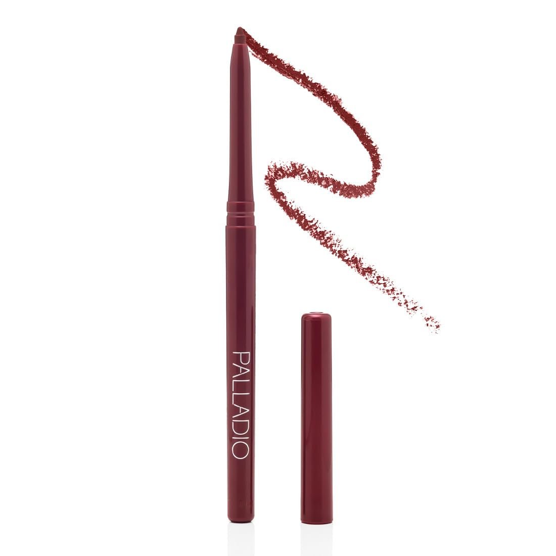 Palladio Retractable Waterproof Lip Liner - Hochpigmentierte und cremige Farbe, wasserfest, langanhaltend, kein Anspitzen nötig, Farbton: Raisin