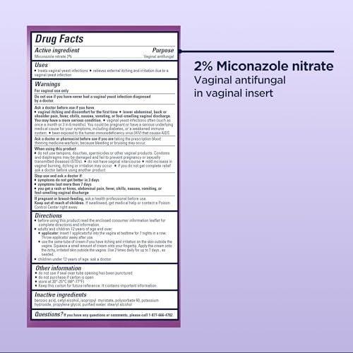 Monistat 7-Tage-Pilzinfektion Behandlung für Frauen, Miconazol Creme (45g Tube) & 7 Applikatoren, zur Linderung von leichtem vaginalem Juckreiz