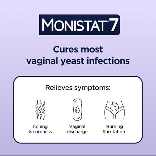 Monistat 7-Tage-Pilzinfektion Behandlung für Frauen, Miconazol Creme (45g Tube) & 7 Applikatoren, zur Linderung von leichtem vaginalem Juckreiz