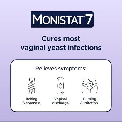 Monistat 7-Tage-Pilzinfektion Behandlung für Frauen, Miconazol Creme (45g Tube) & 7 Applikatoren, zur Linderung von leichtem vaginalem Juckreiz