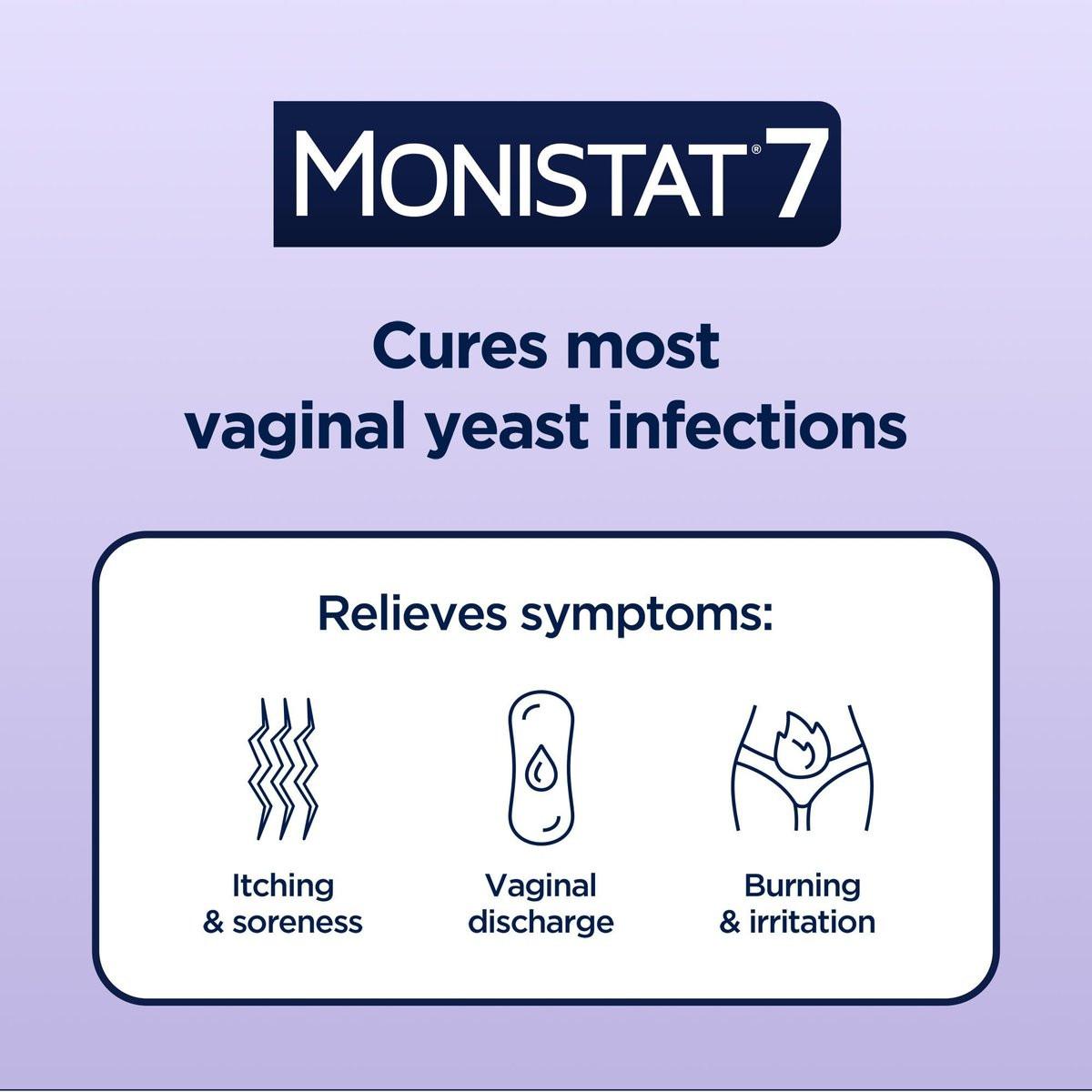Monistat 7-Tage-Pilzinfektion Behandlung für Frauen, Miconazol Creme (45g Tube) & 7 Applikatoren, zur Linderung von leichtem vaginalem Juckreiz