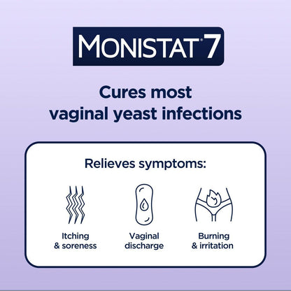 Monistat 7-Tage-Pilzinfektion Behandlung für Frauen, Miconazol Creme (45g Tube) & 7 Applikatoren, zur Linderung von leichtem vaginalem Juckreiz