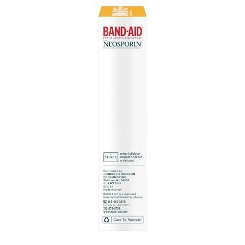 Band-Aid Markenpflaster mit Antibiotikum, extra groß, 8 Stück (1 Packung)
