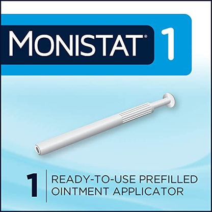 Monistat 1-Tag Behandlung von Scheidenpilzinfektionen für Frauen, 1 vorgefüllter Tioconazol-Crem-Applikator, schnelle Linderung bei vaginalem Juckreiz