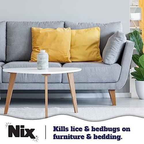 Nix Läuse- und Bettwanzen-Spray für Zuhause, tötet Läuse auf Bettwäsche und Möbeln, geruchsfrei und nicht färbend, 148 ml