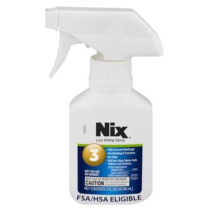 Nix Läuse- und Bettwanzen-Spray für Zuhause, tötet Läuse auf Bettwäsche und Möbeln, geruchsfrei und nicht färbend, 148 ml