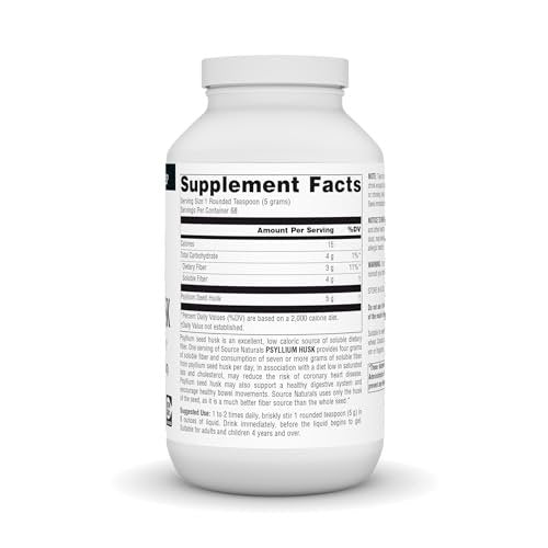 Source Naturals Psyllium Husk Powder, 340 g – Ballaststoffreiche Nahrungsergänzung