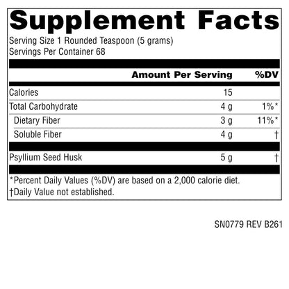 Source Naturals Psyllium Husk Powder, 340 g – Ballaststoffreiche Nahrungsergänzung