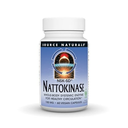 Source Naturals NSK-SD Nattokinase 100 mg – Systemisches Enzym für gesunde Durchblutung* – 60 vegane Kapseln