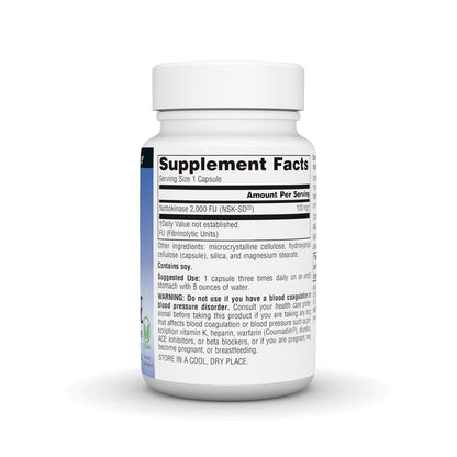 Source Naturals NSK-SD Nattokinase 100 mg – Systemisches Enzym für gesunde Durchblutung* – 60 vegane Kapseln