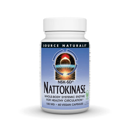 Source Naturals NSK-SD Nattokinase 100 mg – Systemisches Enzym für gesunde Durchblutung* – 60 vegane Kapseln