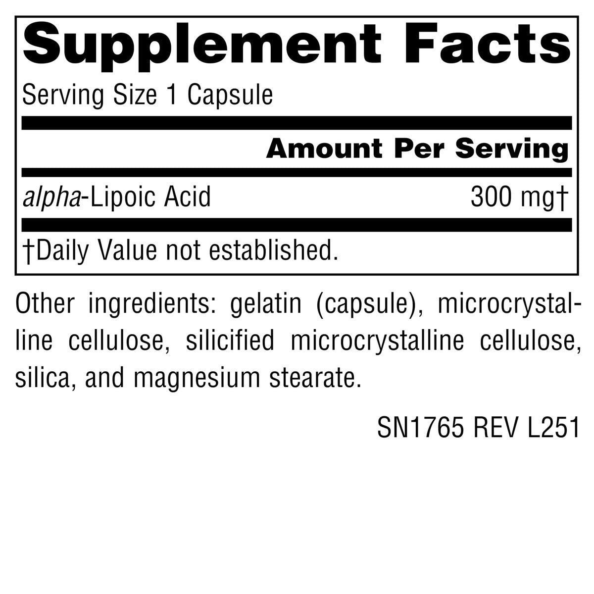 Source Naturals Alpha-Liponsäure 300 mg – 120 Kapseln | Hochdosiertes Antioxidans