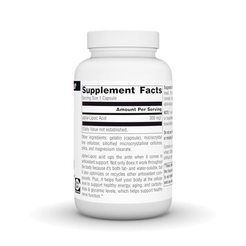 Source Naturals Alpha-Liponsäure 300 mg – 120 Kapseln | Hochdosiertes Antioxidans