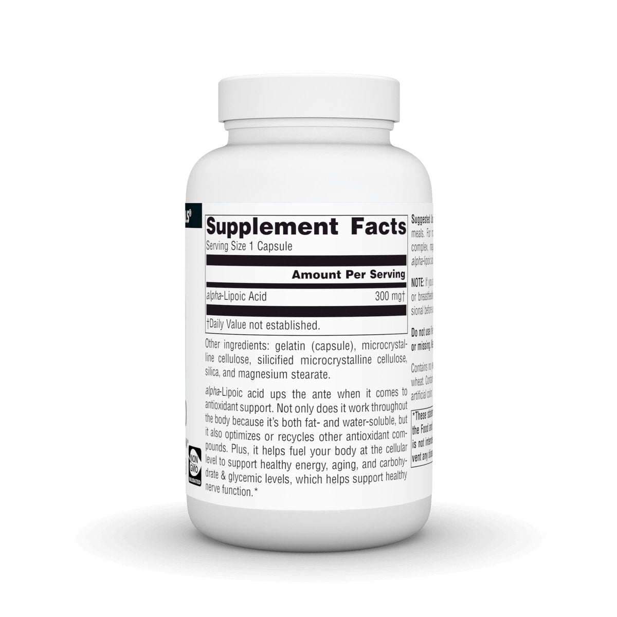 Source Naturals Alpha-Liponsäure 300 mg – 120 Kapseln | Hochdosiertes Antioxidans