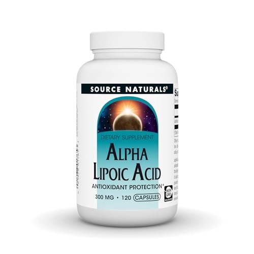 Source Naturals Alpha-Liponsäure 300 mg – 120 Kapseln | Hochdosiertes Antioxidans