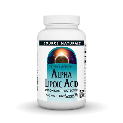 Source Naturals Alpha-Liponsäure 300 mg – 120 Kapseln | Hochdosiertes Antioxidans