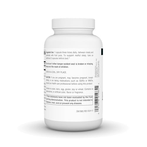 Source Naturals L-Tryptophan 500 mg – 120 Kapseln für Stimmung, Entspannung und Schlaf*