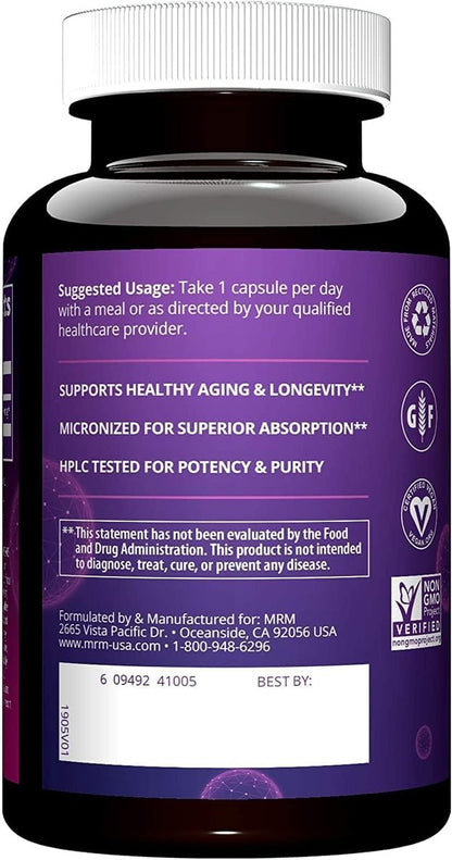 MRM Nutrition DHEA 50 mg – für Frauen und Männer – Mikronisiertes DHEA-Präparat für gesundes Altern, magere Muskeln und verbesserte Aufnahme – vegan, glutenfrei, nicht-GVO – 90 Portionen