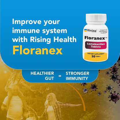Rising Health Floranex Tabletten - Lactobacillus Probiotikum Nahrungsergänzungsmittel - 50 Tabletten