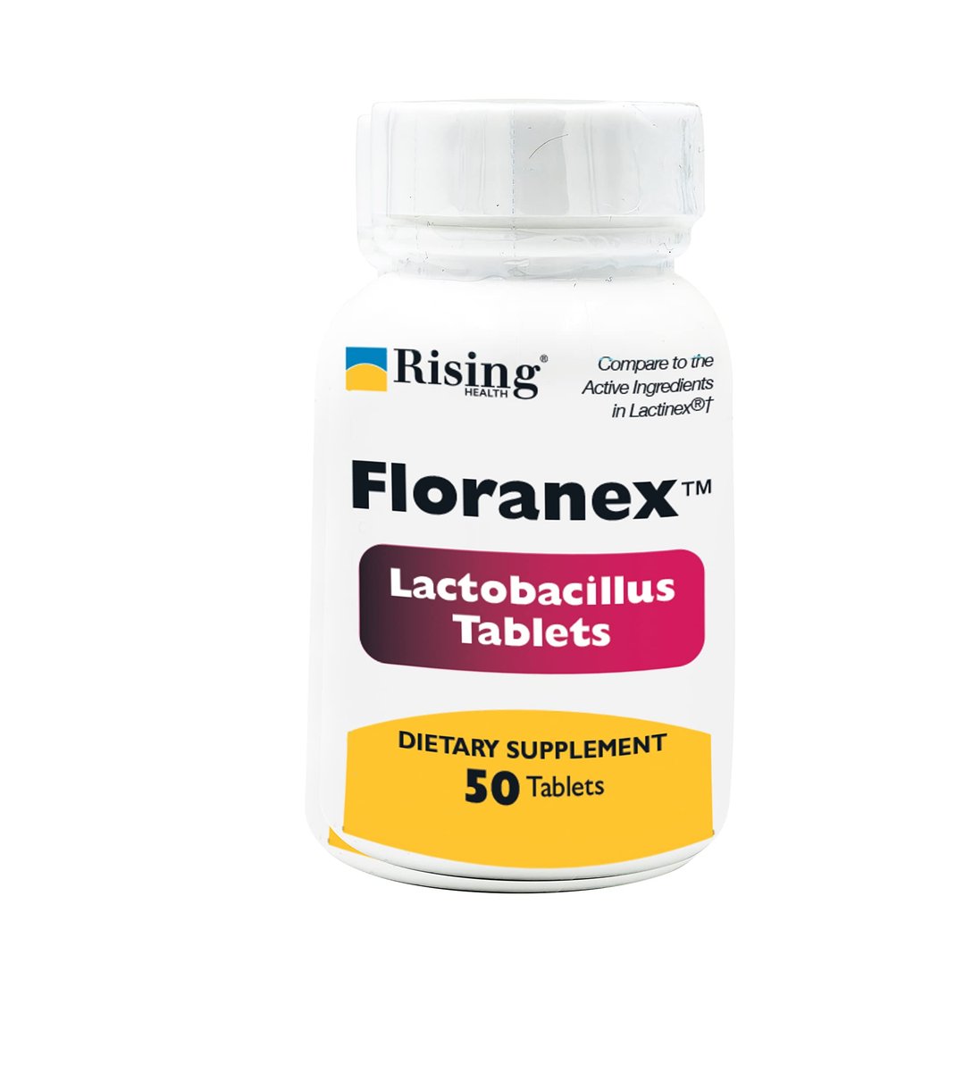 Rising Health Floranex Tabletten - Lactobacillus Probiotikum Nahrungsergänzungsmittel - 50 Tabletten