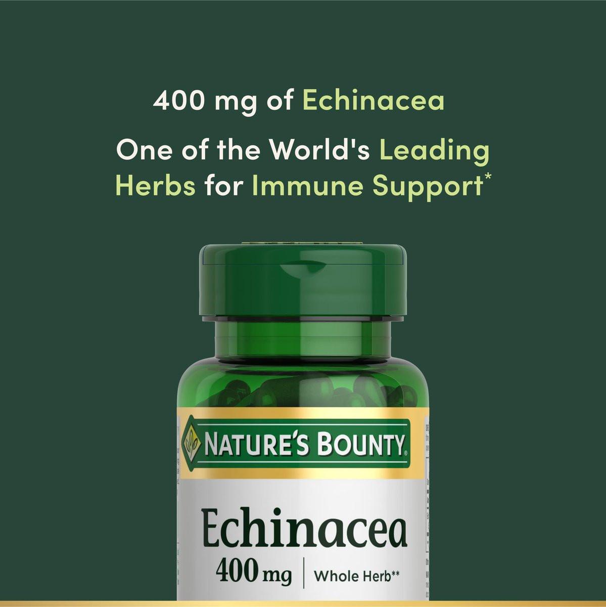 Nature's Bounty Echinacea 400mg – 100 Kapseln zur Unterstützung des Immunsystems