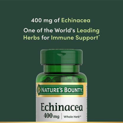Nature's Bounty Echinacea 400mg – 100 Kapseln zur Unterstützung des Immunsystems