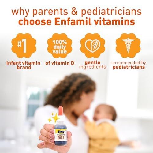Enfamil Poly-Vi-Sol 8 Mehrfach-Vitamine & Eisen Tropfen für Säuglinge & Kleinkinder – Unterstützt Wachstum & Entwicklung, 50 ml Tropfflasche