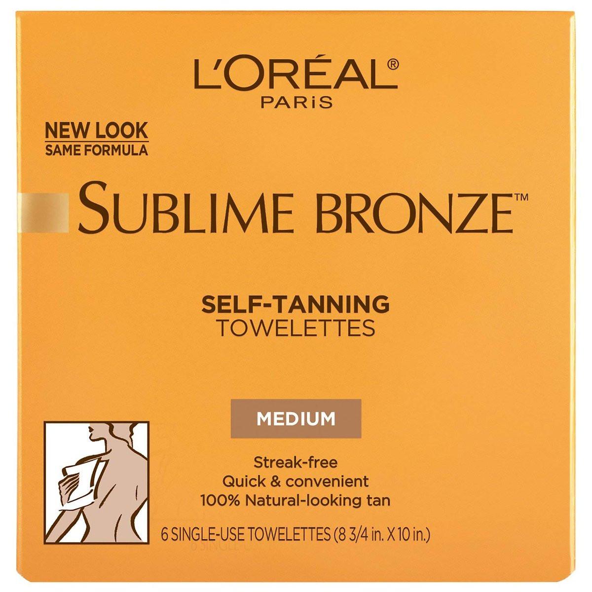 L'Oréal Paris Sublime Bronze Selbstbräunungstücher für den Körper – Mittel (3er-Pack)