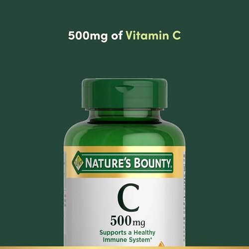 Nature's Bounty Vitamin C 500 mg – 250 vegane Tabletten zur Unterstützung des Immunsystems
