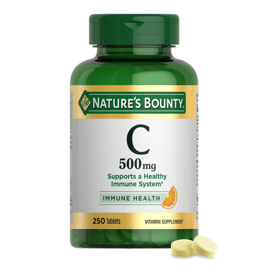 Nature's Bounty Vitamin C 500 mg – 250 vegane Tabletten zur Unterstützung des Immunsystems