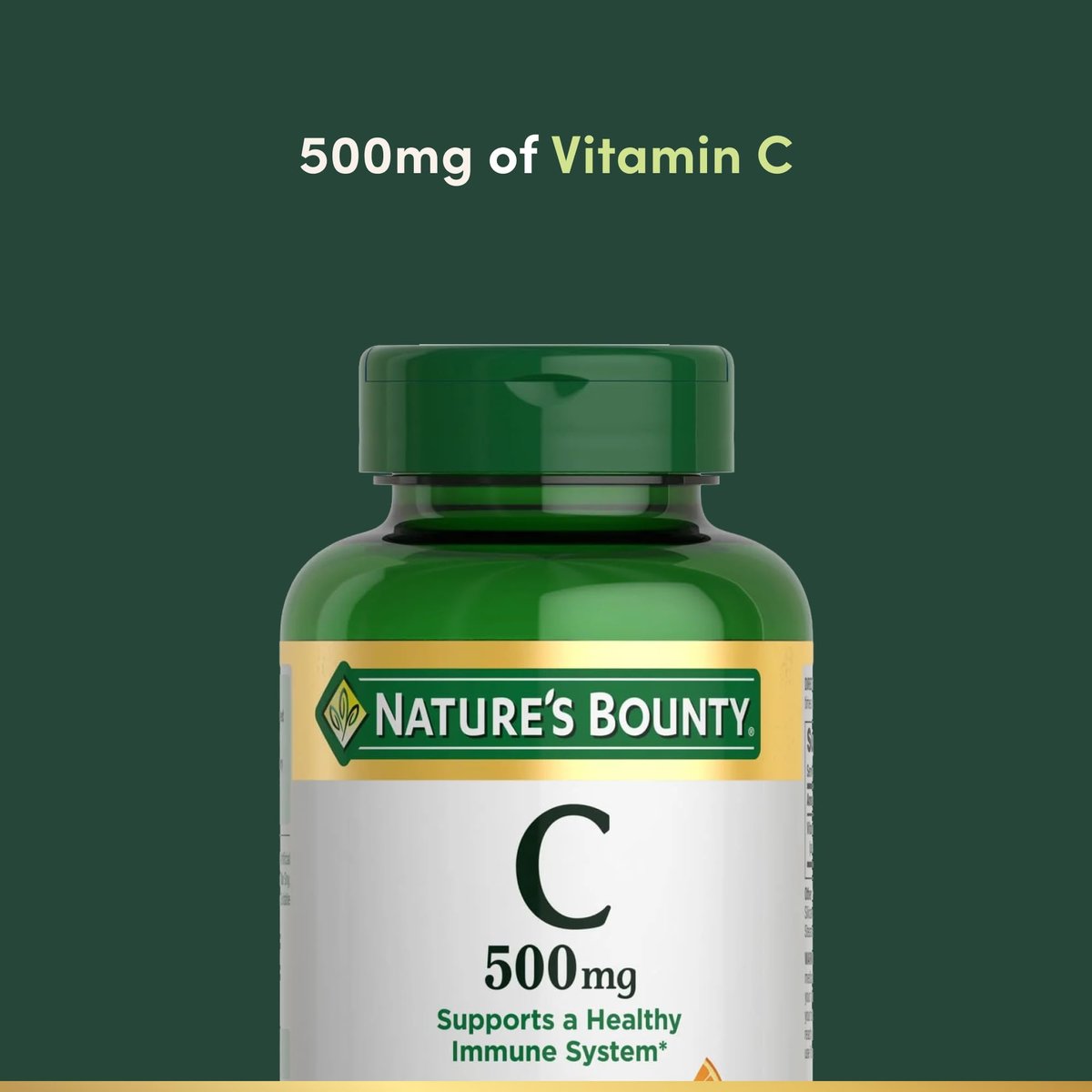 Nature's Bounty Vitamin C 500 mg – 250 vegane Tabletten zur Unterstützung des Immunsystems