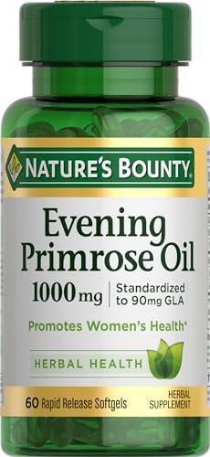 Nature's Bounty Nachtkerzenöl 1000 mg – Frauenunterstützung, glutenfrei, 60 Softgels