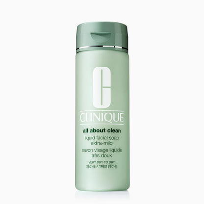 Clinique 3-Step All About Clean Flüssigseife Gesichtsreiniger | Gesichtswaschmittel für sehr trockene bis trockene Hauttypen | Typ 1, 200 ml